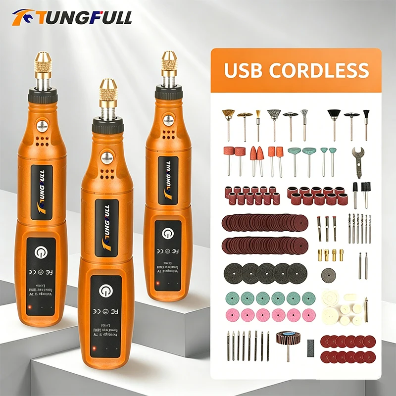 Power Tools Spare Parts - TUNGFULL Mini Electric Grinder Wireless Rechargeable