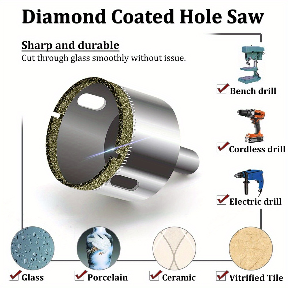 10 Piece Diamond Coated Drill  - Power Tools Set review and price